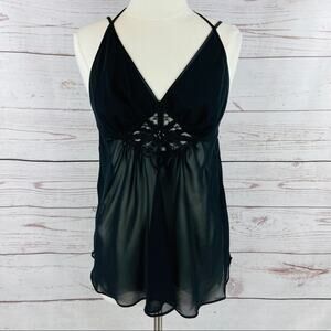 Black sheer negligee sequins